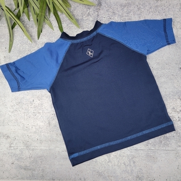 Kitestrings | Navy & Blue Raglan Rash Guard Swim Shirt - Picture 2 of 4